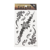 Load image into Gallery viewer, Tattoo schwarz Tribal Muster Blumen Mandala geschlängelt temporär Klebetattoos - chic - net.de
