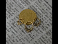 Load image into Gallery viewer, Universal Piercing Ring Brass Herz Bögen Punkte gold - chic - net.de
