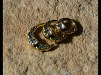 Load image into Gallery viewer, Universal Piercing Ring Brass klar Kristall Knoten celtic - chic - net.de
