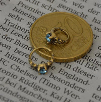 Load image into Gallery viewer, Universal Piercing Ring Brass Knoten celtic aqua Kristall - chic - net.de
