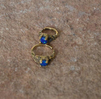 Load image into Gallery viewer, Universal Piercing Ring Brass Knoten celtic Opal blau - chic - net.de

