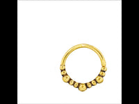 Load image into Gallery viewer, Universal Piercing Ring Brass Perlen Kugeln gold - chic - net.de

