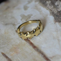 Load image into Gallery viewer, Universal Piercing Ring Messing gold Sterne - chic - net.de
