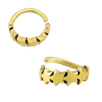 Load image into Gallery viewer, Universal Piercing Ring Messing gold Sterne - chic - net.de
