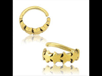 Load image into Gallery viewer, Universal Piercing Ring Messing gold Sterne - chic - net.de
