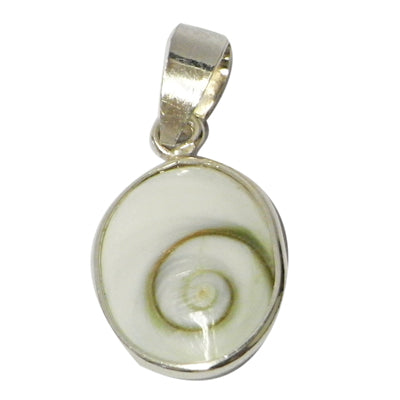 Shivaauge Silberanhänger oval 17 mm offen Anhänger 925er Sterling Silber Shiva Auge Eye Damen