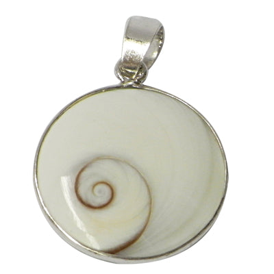 Shivaauge Silberanhänger 21 mm Anhänger rund 925er Silber Shiva Auge Eye Damen Schmuck