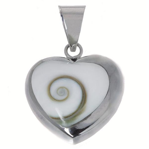 Shivaauge Herz 20 mm Silberanhänger Anhänger 925er Sterling Silber Shiva Auge Eye Damen Schmuck