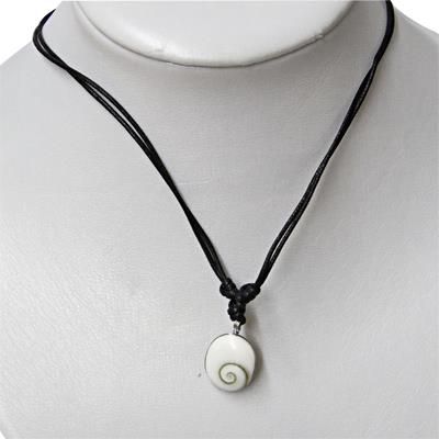 Kette Shivaauge oval Baumwolle Anhänger Schmuckdraht eingefasst (20x17mm) verstellbar