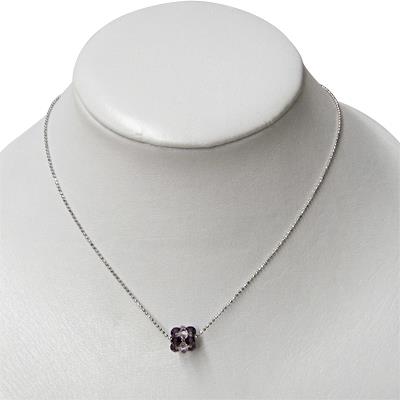 Kette, schwarzer Stern-Anhänger, 12mmØ, verstellbare Edelstahlkette