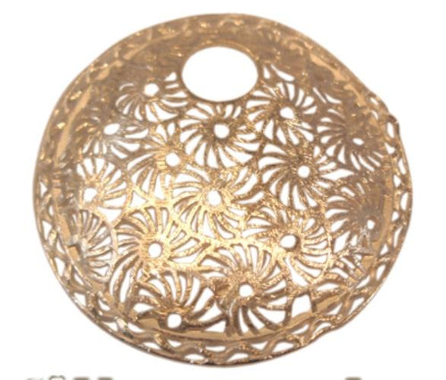 Silberanhänger Filigran Muster Rund Anhänger Sterling Silber 925er Unisex Schmuck