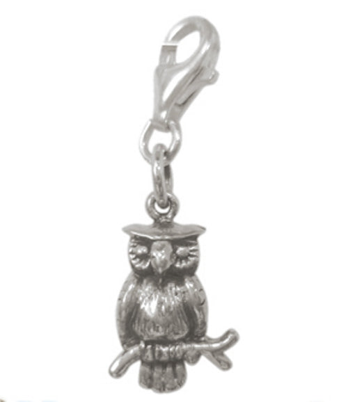 Silberanhänger Eule Charm Anhänger 925er Sterling Silber Unisex Schmuck