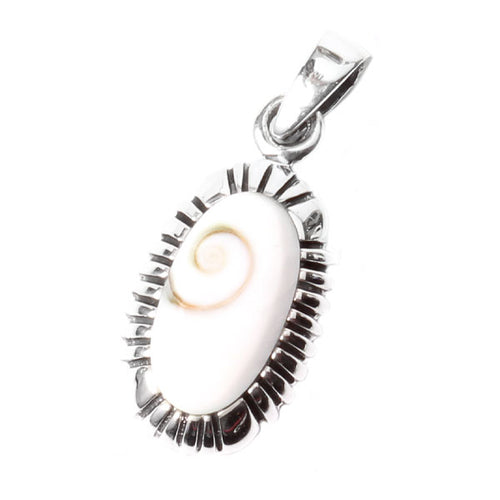 Silberanhänger Ellipse Shivaauge Anhänger Kette 925er Sterling Silber Unisex Shiva Auge eye Schmuck
