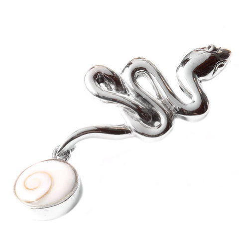 Silberanhänger Schlange Shivaauge Anhänger Kette 925er Sterling Silber Unisex Shiva Auge eye Schmuck