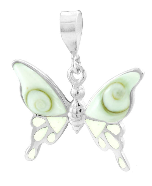 Silberanhänger Shivaauge Raisin Schmetterling weiß Anhänger 925er Silber Unisex Shiva Auge Schmuck