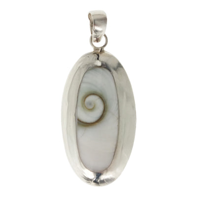 Shivaauge Silberanhänger oval 30 mm massiv Anhänger 925er Silber Shiva Auge Eye Damen Schmuck