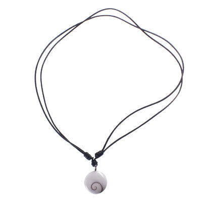 Shivaauge Kette 15 - 20 mm rund gewachst Baumwolle Shiva-Auge verstellbar Shivakette