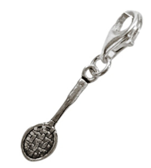 Silberanhänger Tennis Schläger Charm Anhänger 925er Sterling Silber Unisex Schmuck