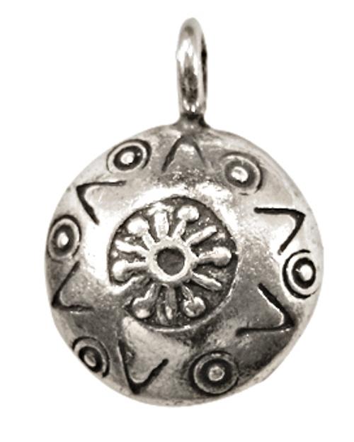 Silberanhänger Stern Muster linsenförmig Anhänger Sterling Silber 925er Unisex Schmuck