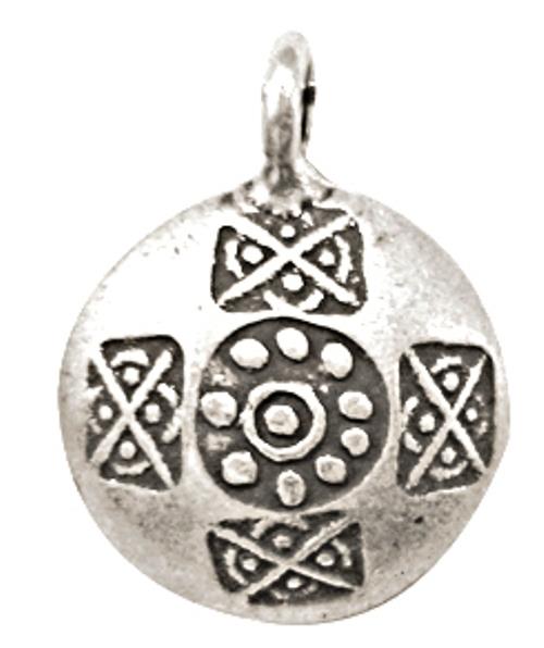 Silberanhänger rund balinesisch Muster Anhänger Sterling Silber 925er Unisex Schmuck