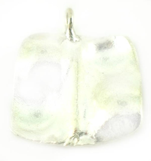 Silberanhänger Quadrat wellig gehämmert 30 mm Anhänger Sterling Silber 925er Damen Schmuck