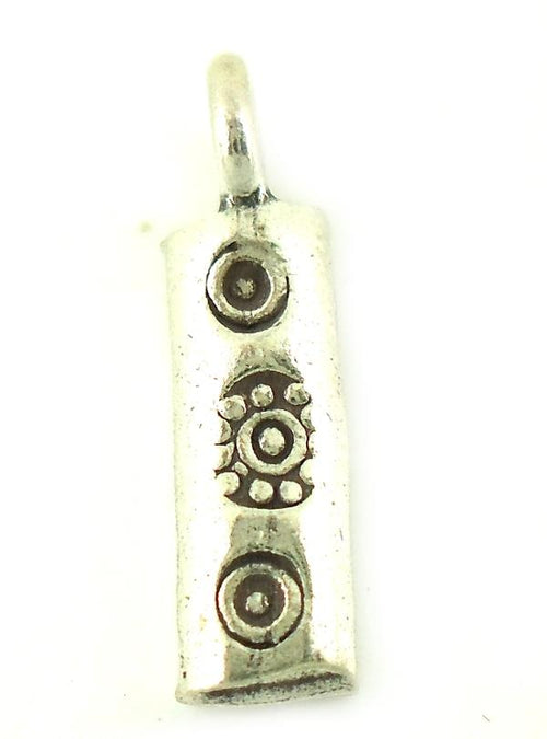 Silberanhänger Hill Tribe Rechteck Muster klein Anhänger Sterling Silber 925er Damen Schmuck