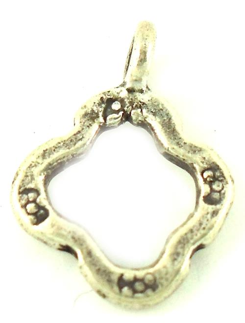 Silberanhänger Hill Tribe Blume wellig klein Anhänger Sterling Silber 925er Damen Schmuck