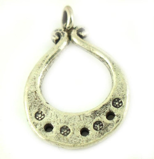 Silberanhänger Hill Tribe Hufeisen Loch Muster Anhänger Sterling Silber 925er Damen Schmuck
