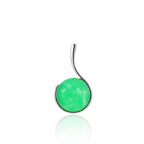 Zirkonia Anhänger Silberschmuck 925er Sterling Silber Fassung Zirkonia grün