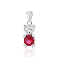 Load image into Gallery viewer, Zirkonia Anhänger Silberschmuck 925er Sterling Silber Fassung Zirkonia Bär
