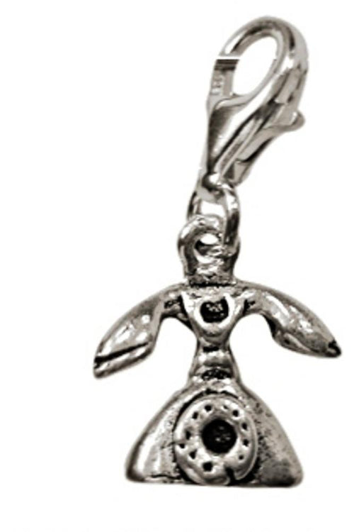 Silberanhänger Telefon Nostalgie Charm Anhänger 925er Sterling Silber Unisex Schmuck