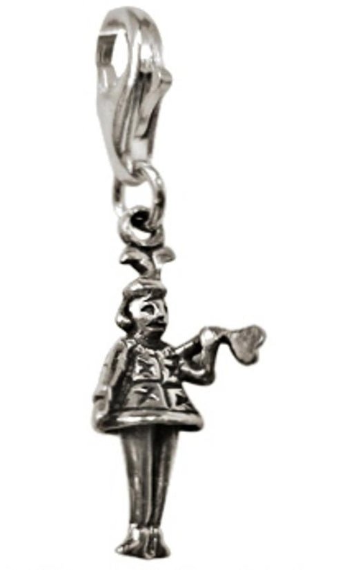 Silberanhänger Herz König Charm Anhänger 925er Sterling Silber Unisex Schmuck