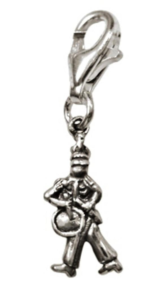 Silberanhänger Trommler Uniform Charm Anhänger 925er Sterling Silber Unisex Schmuck
