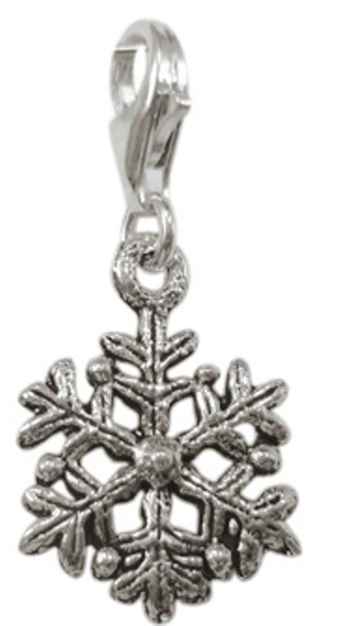 Silberanhänger Schneeblume Sterling Silber 925er Unisex Schmuck Charm Anhänger