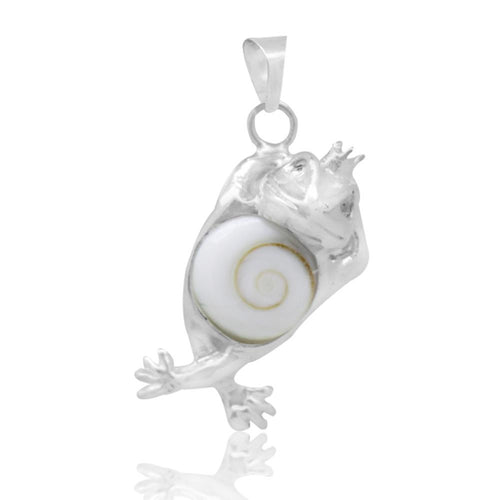 Shivaauge Froschkönig 17 mm Anhänger Frosch 925er Sterling Silber Silberanhänger Shiva Auge