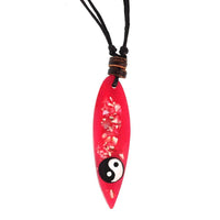 Load image into Gallery viewer, Surferkette Muschel Splitter Holz Resin Baumwolle verstellbar Yin Yang bunt
