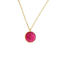 Load image into Gallery viewer, Kette Gold vergoldet Karabiner verstellbar 925 Sterling Silber Edelsteine Hals
