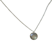 Load image into Gallery viewer, Halskette Karabiner 925 Sterling Silber Edelsteine verstellbar facettiert
