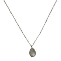 Load image into Gallery viewer, Halskette Karabiner 925 Sterling Silber Edelsteine verstellbar facettiert
