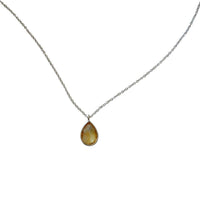 Load image into Gallery viewer, Halskette Karabiner 925 Sterling Silber Edelsteine verstellbar facettiert
