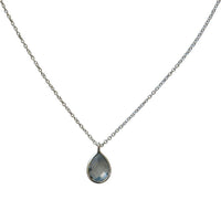 Load image into Gallery viewer, Halskette Karabiner 925 Sterling Silber Edelsteine verstellbar facettiert
