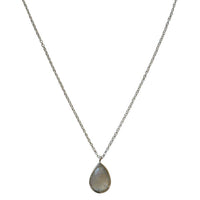 Load image into Gallery viewer, Halskette Karabiner 925 Sterling Silber Edelsteine verstellbar facettiert
