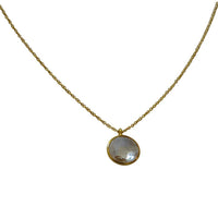 Load image into Gallery viewer, Halskette Gold vergoldet Karabiner verstellbar 925 Sterling Silber Edelsteine
