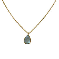 Load image into Gallery viewer, Halskette Gold vergoldet Karabiner verstellbar 925 Sterling Silber Edelsteine
