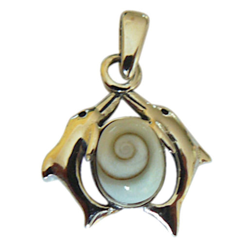 Shivaauge Silberanhänger Delphine Anhänger 925er Sterling Silber Shiva Auge Eye Damen Schmuck