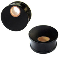 Load image into Gallery viewer, Tunnel Plug Loch dunkel hell handmade Holz Eisenholz
