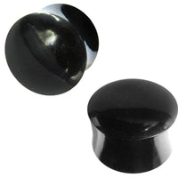 Load image into Gallery viewer, Horn Plug Om schwarz weiß Flesh Tunnel Hornplug
