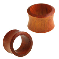 Load image into Gallery viewer, Holz Tunnel Sawoholz konvex rotbraun gemasert Organic Holztunnel
