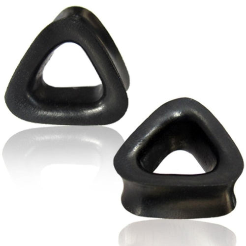 Triangle Tunnel Arangholz schwarz konkav Expander Plug Tribal dreieckig