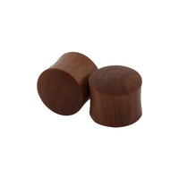 Load image into Gallery viewer, Tribal Holz Plug braun rot Maserung Holzplug handgeschnitzt Rosenholz Tunnel Expander
